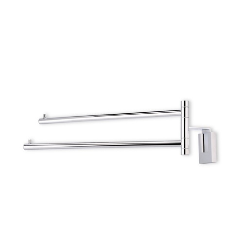 Double Swivel Towel Bar, 12 Inch, Chrome StilHaus Q16-08